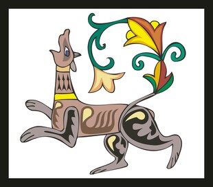 奔跑的装饰风格动物图案