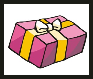 粉色礼品盒插画