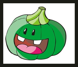 可爱笑脸南瓜卡通形象