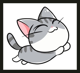 跳跃的萌系小猫
