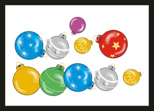 彩色圣诞装饰球