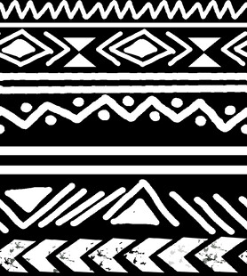 黑白几何民族风图案元素