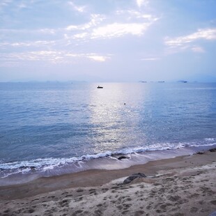 海边日落美景 宁静海岸线