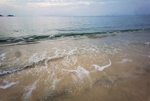 海边沙滩海浪美景