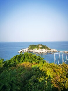 海岛风光 碧海绿树相映成趣