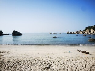 宁静海滩 海天一色美景