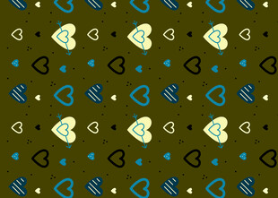 心形图案的绿色背景纹理