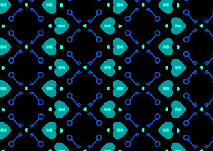 蓝绿几何图案背景纹理