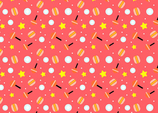 粉色星星圆点图案背景