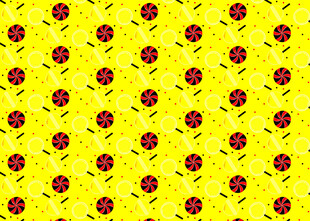 黄色背景红花图案纹理