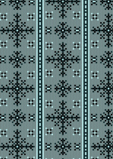 蓝底雪花几何图案纹理
