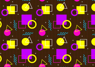 复古几何图案彩色背景