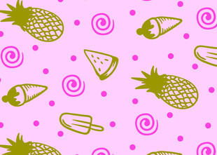 粉色水果图案背景