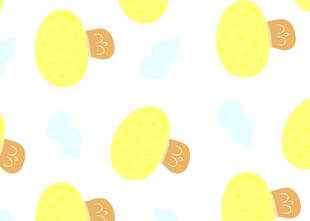 黄色蘑菇图案背景纹理