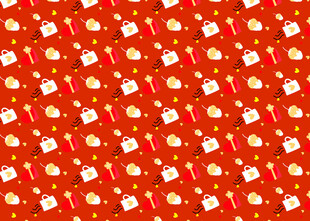 红色喜庆糖果图案背景