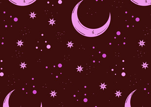 梦幻星月图案背景