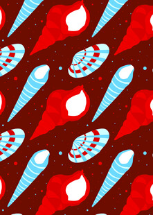 贝壳元素图案背景