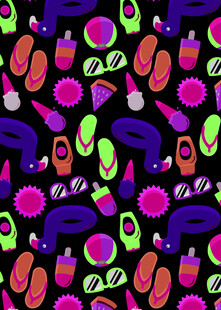 多彩卡通风格鞋子图案设计