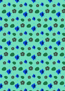 蓝绿相间圆形图案纹理