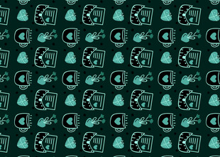 深绿底色几何图案纹理