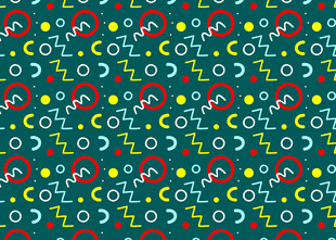 多彩圆形图案背景纹理