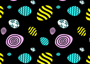 多彩几何图案黑色背景