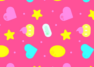 粉色梦幻糖果爱心图案背景