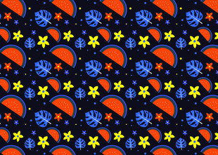 星空主题多彩图案背景