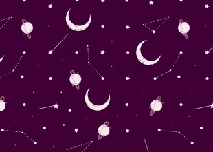 紫色星空月亮图案背景