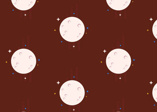 棕色背景白色圆形图案