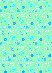 清新蓝绿海洋风图案背景