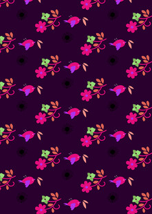 多彩花卉图案背景