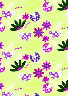 清新花卉图案背景