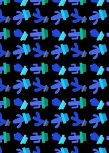 蓝绿几何图案无缝背景