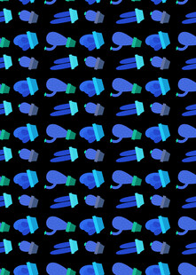 蓝色乐器图案背景纹理