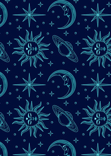 神秘星空魔法元素图案