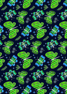 绿色仙人掌图案无缝背景