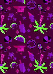 紫色荧光风几何图案背景