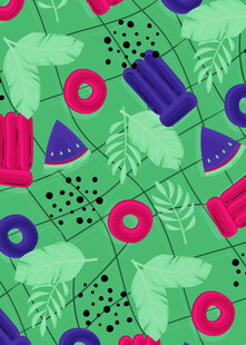 夏日清凉水果图案设计