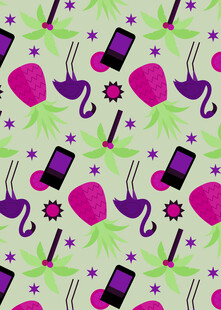 多彩乐器图案背景