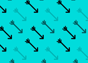 蓝底黑色箭头图案背景