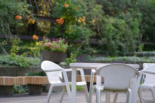 户外庭院休闲桌椅景观