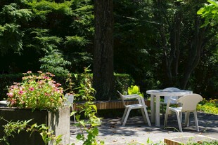 户外庭院休闲桌椅景观