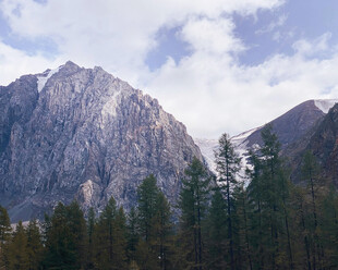 巍峨山峦与葱郁林木