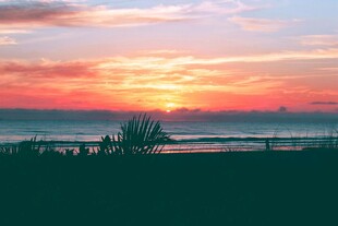 海边绝美日落风景