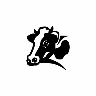 简约奶牛头像标志设计