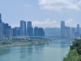 重庆城市江畔风光美景