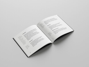 翻开的书页宣传册展示样机