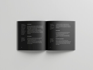 翻开的黑色书籍宣传册展示样机