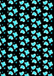 蓝心图案黑色背景纹理